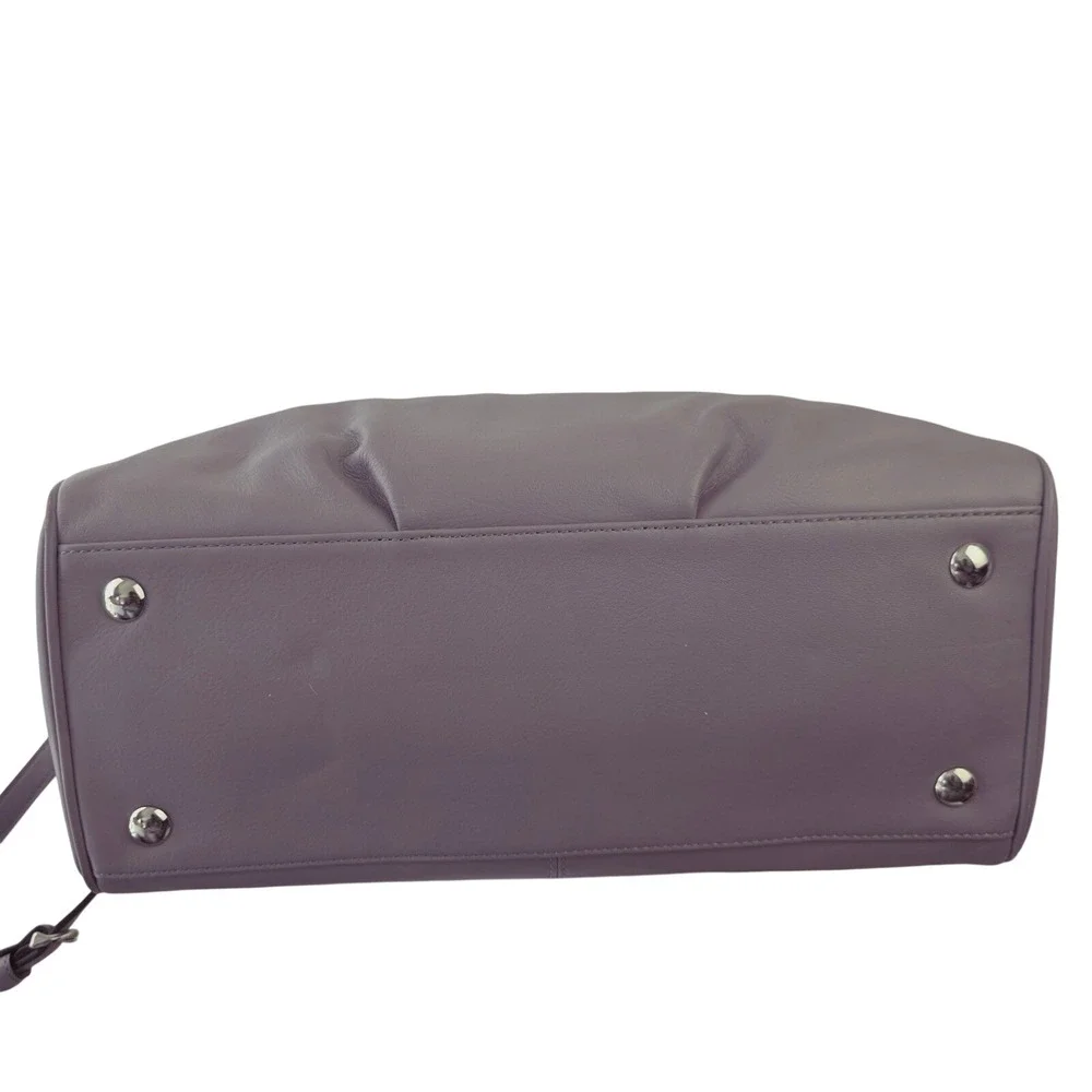 Coach Taylor East West Satchel Lavender Purple Leather Shoulder Bag